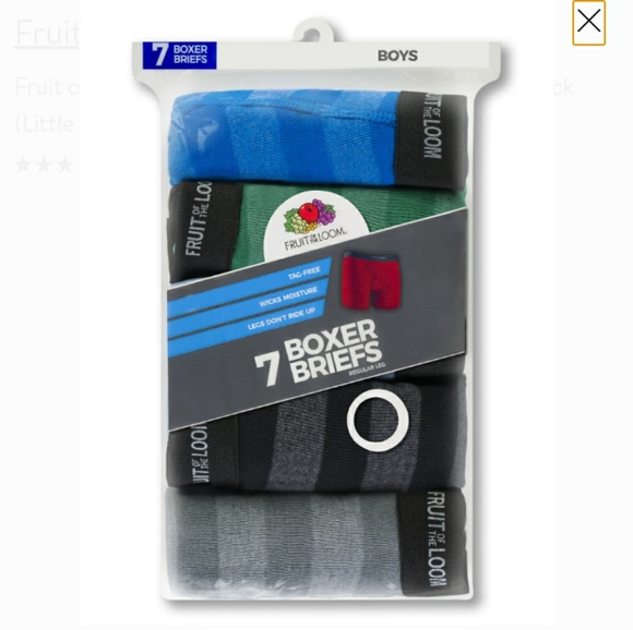 Fruit of the Loom Other - Boys Boxer Briefs Medium 10 12 Striped 10/12